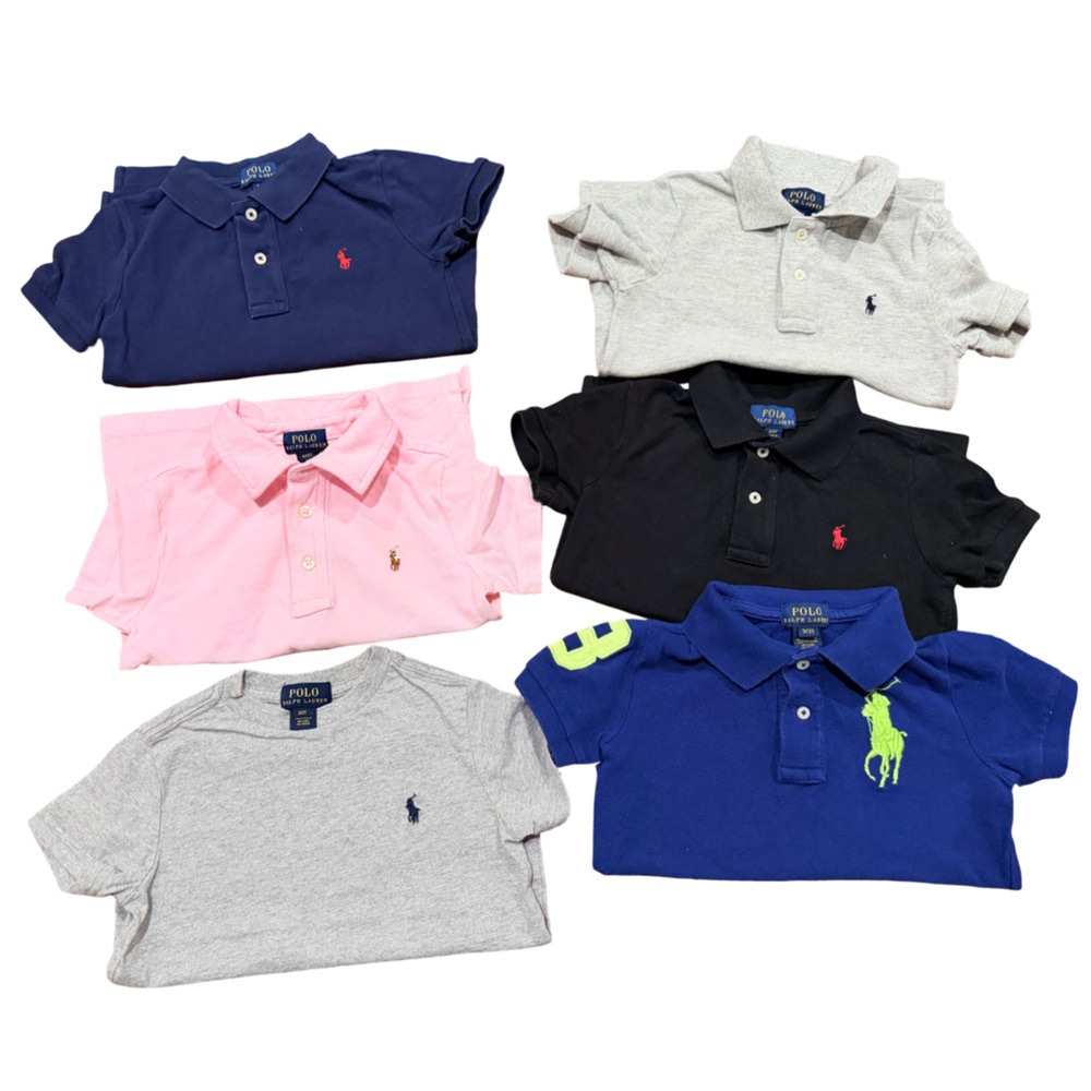 Lot of 6 Polo by Ralph Lauren shirts - 5 polos & 1 tee